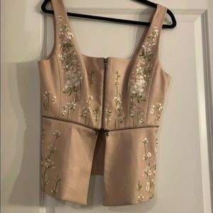 BCBG pink leather shirt